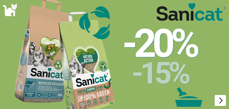 Sanicat kattenbakvulling -15 & -20%  CAT